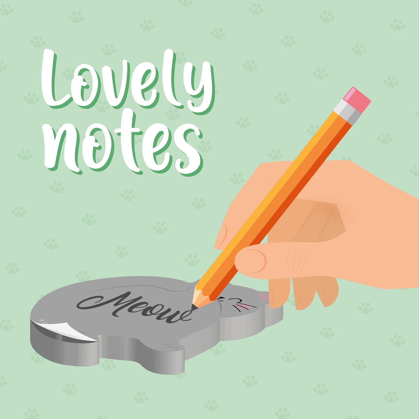Legami | Lovely Notes | Kitty Sticky Notes