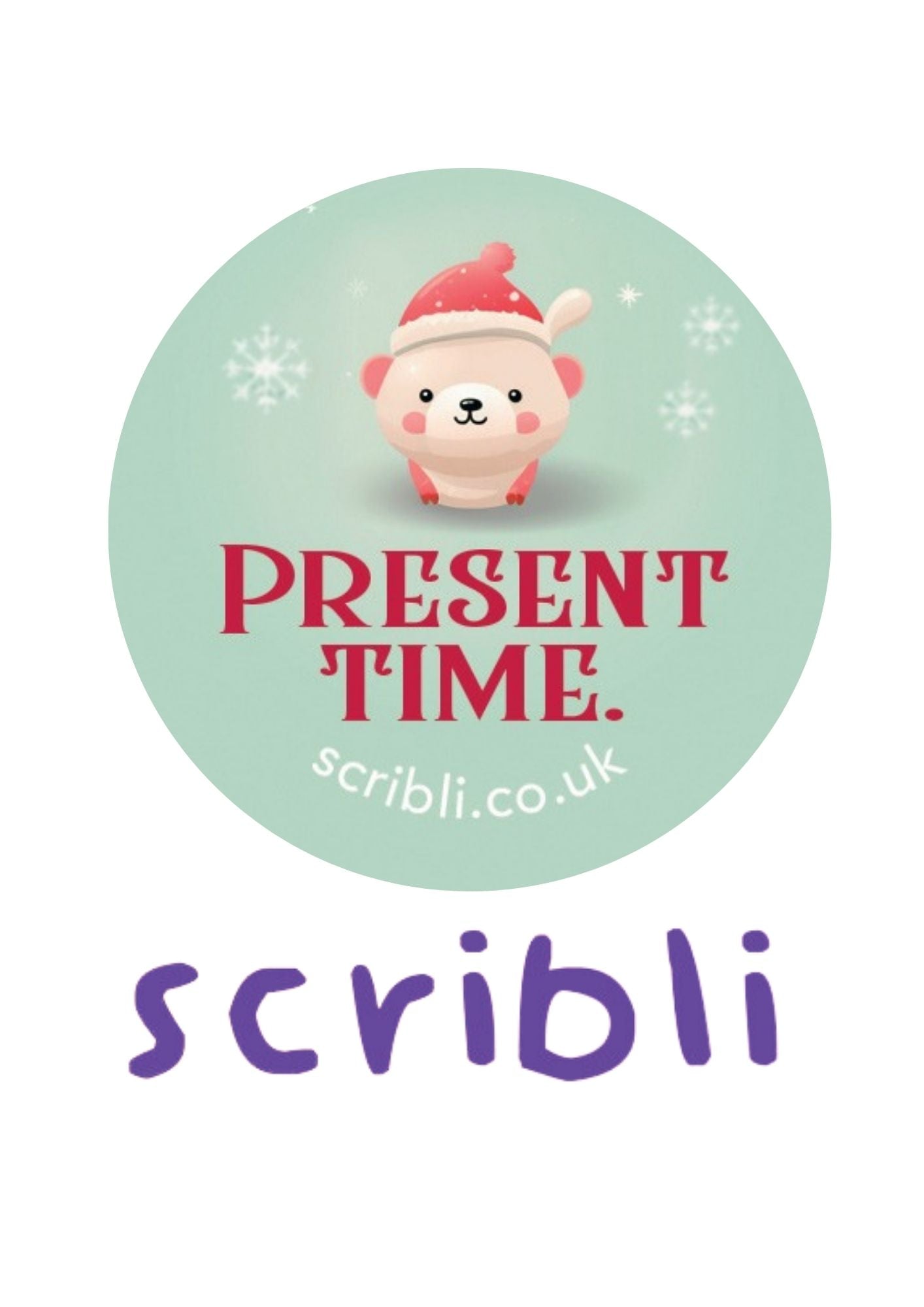 Scribli | Sticky Words: Magical Christmas 'Wrapped Up' Stickers (style 2) for Gifts, Traditional, Decor
