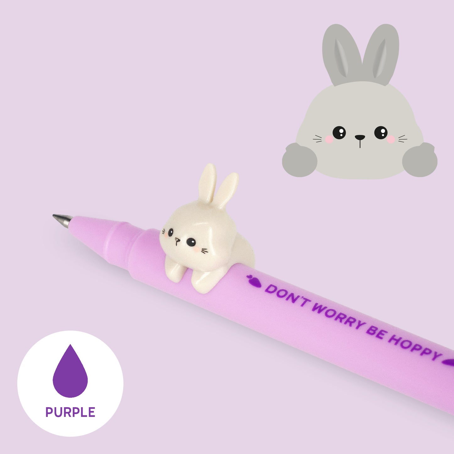 Legami | Lovely Friends Bunny Gel Pen | Purple Ink