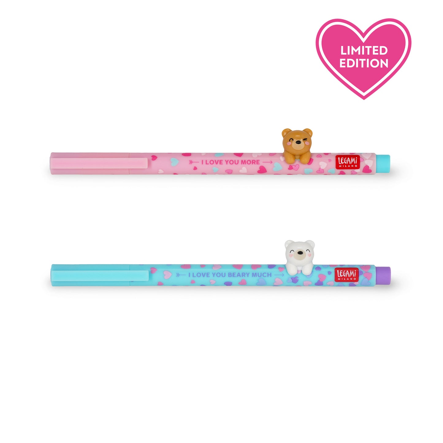Legami | Beary In Love Gel Pens | Lovely Friends Limited Edition