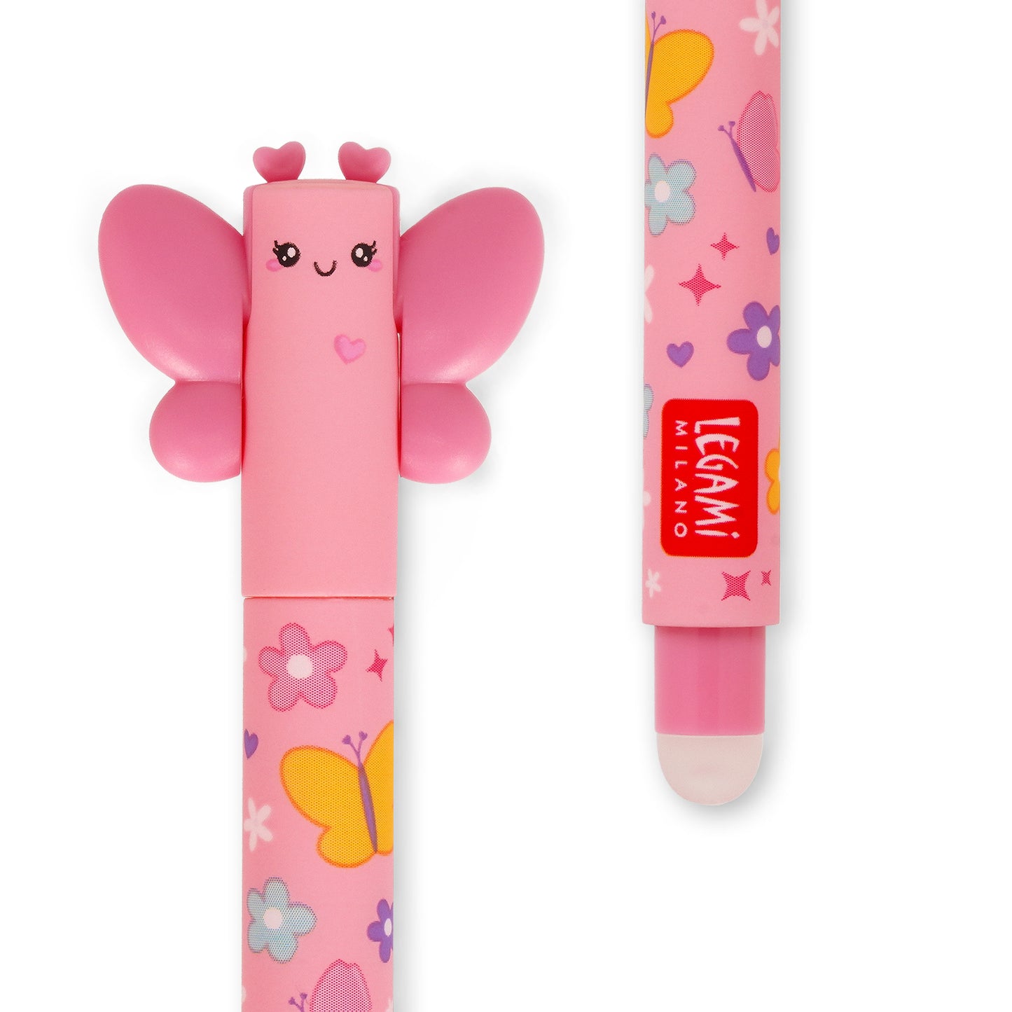 Legami | Erasable Butterfly Pen | Pink Ink