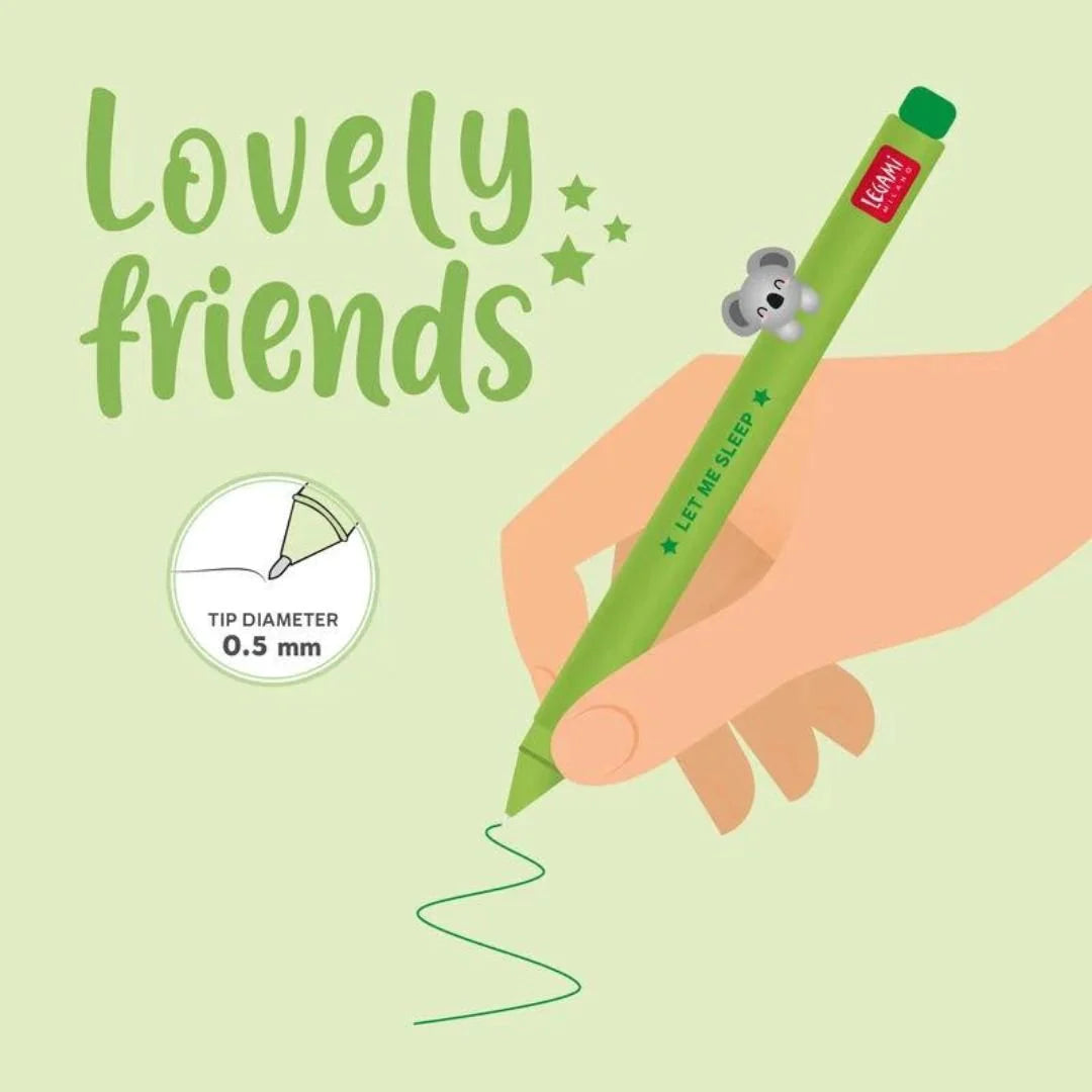 Legami | Lovely Friends Koala Gel Pen | Green Ink