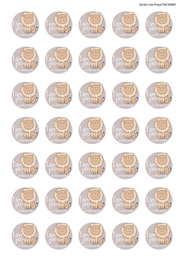 Scribli | Sticky Words | Positive Affirmation Stickers: I am Proud