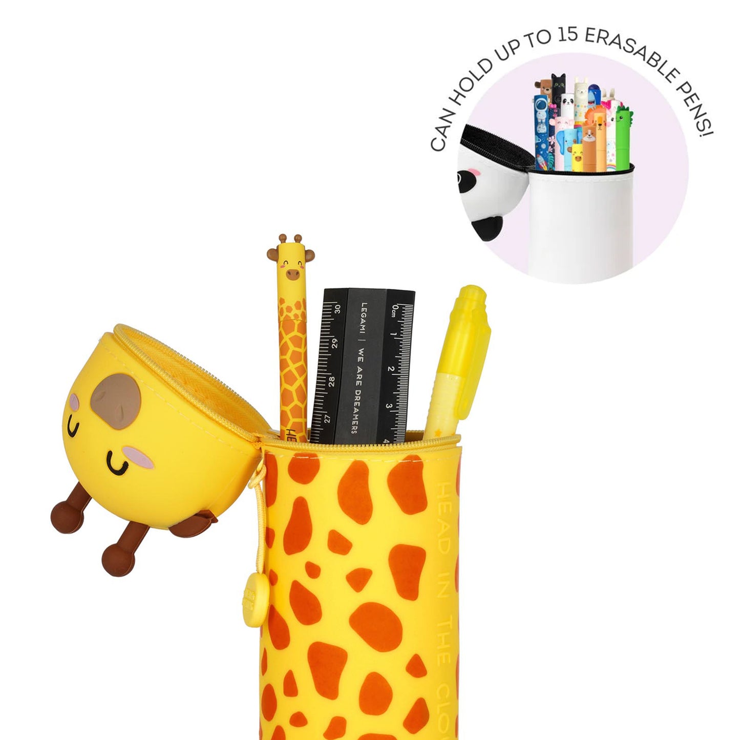 Legami | Giraffe | 2-in-1 Silicone Pencil Case