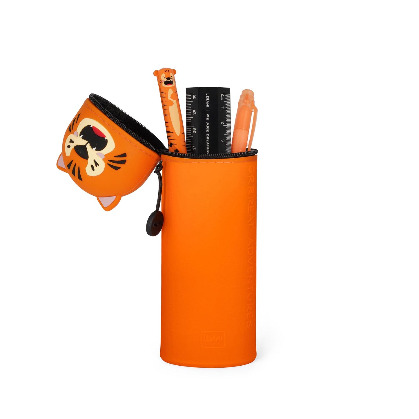 Legami | Tiger | 2-in-1 Silicone Pencil Case