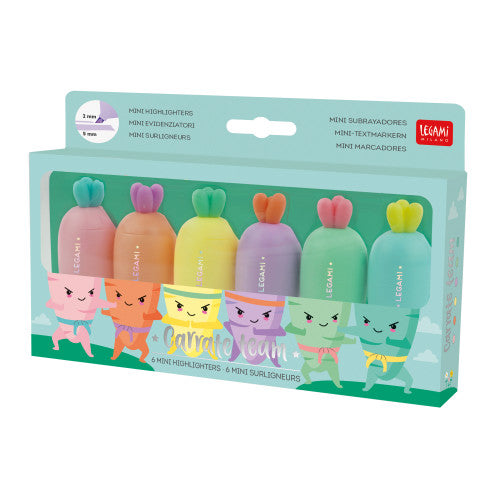 Legami | Carrate Team | Set Of 6 Mini Highlighters