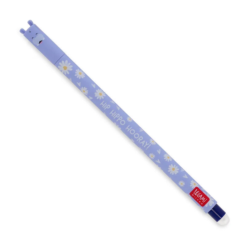 Legami | Erasable Hippo Pen | Blue Ink
