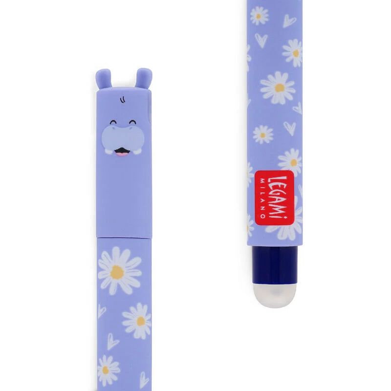 Legami | Erasable Hippo Pen | Blue Ink