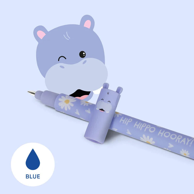 Legami | Erasable Hippo Pen | Blue Ink