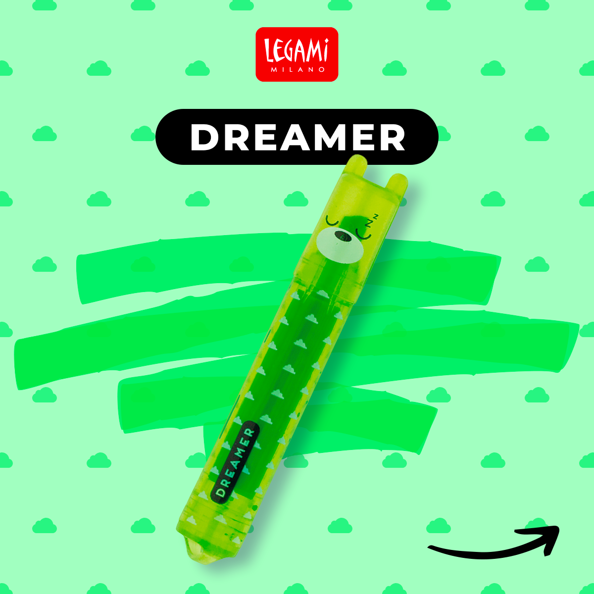 Legami |Teddy's Mood | Set Of 6 Bright Mini Highlighters