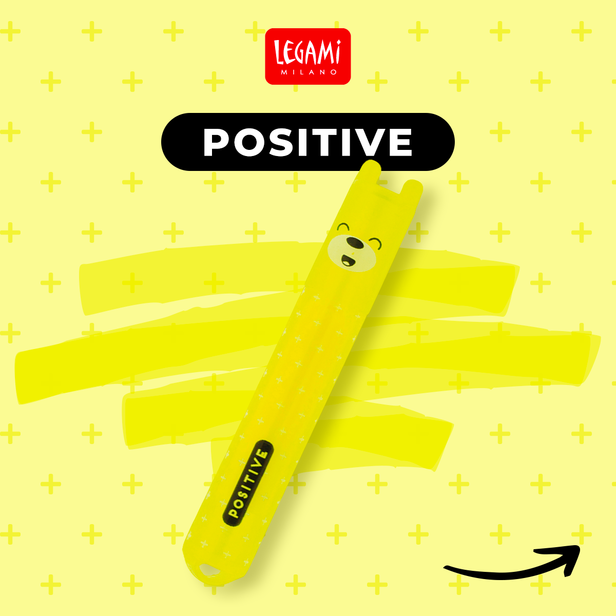 Legami |Teddy's Mood | Set Of 6 Bright Mini Highlighters