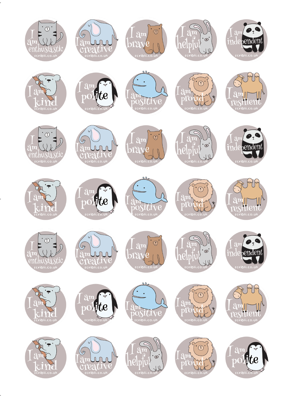 Scribli | Sticky Words | Positive Affirmation Stickers: Mixed