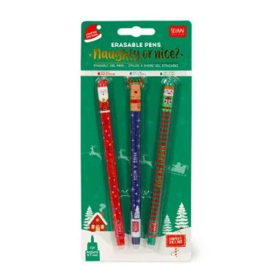 Legami | Naughty or Nice Christmas 2024 Limited Edition Erasable Pens