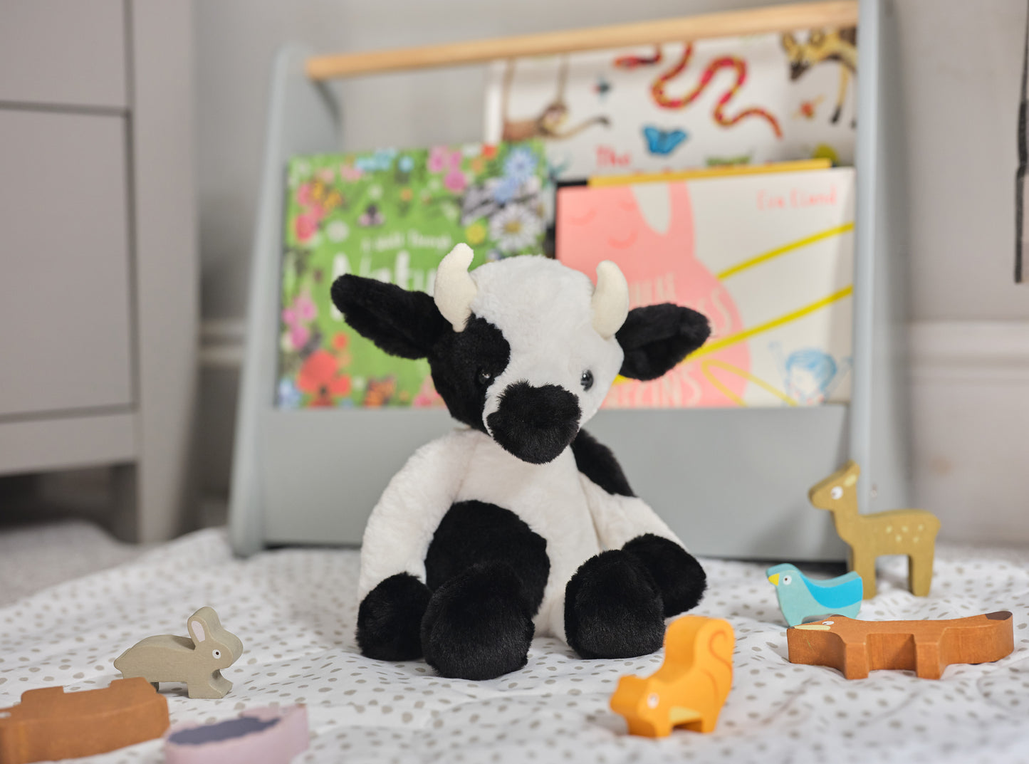 Charlie Bears | Bear & Me | Buttercup Black & White Cow