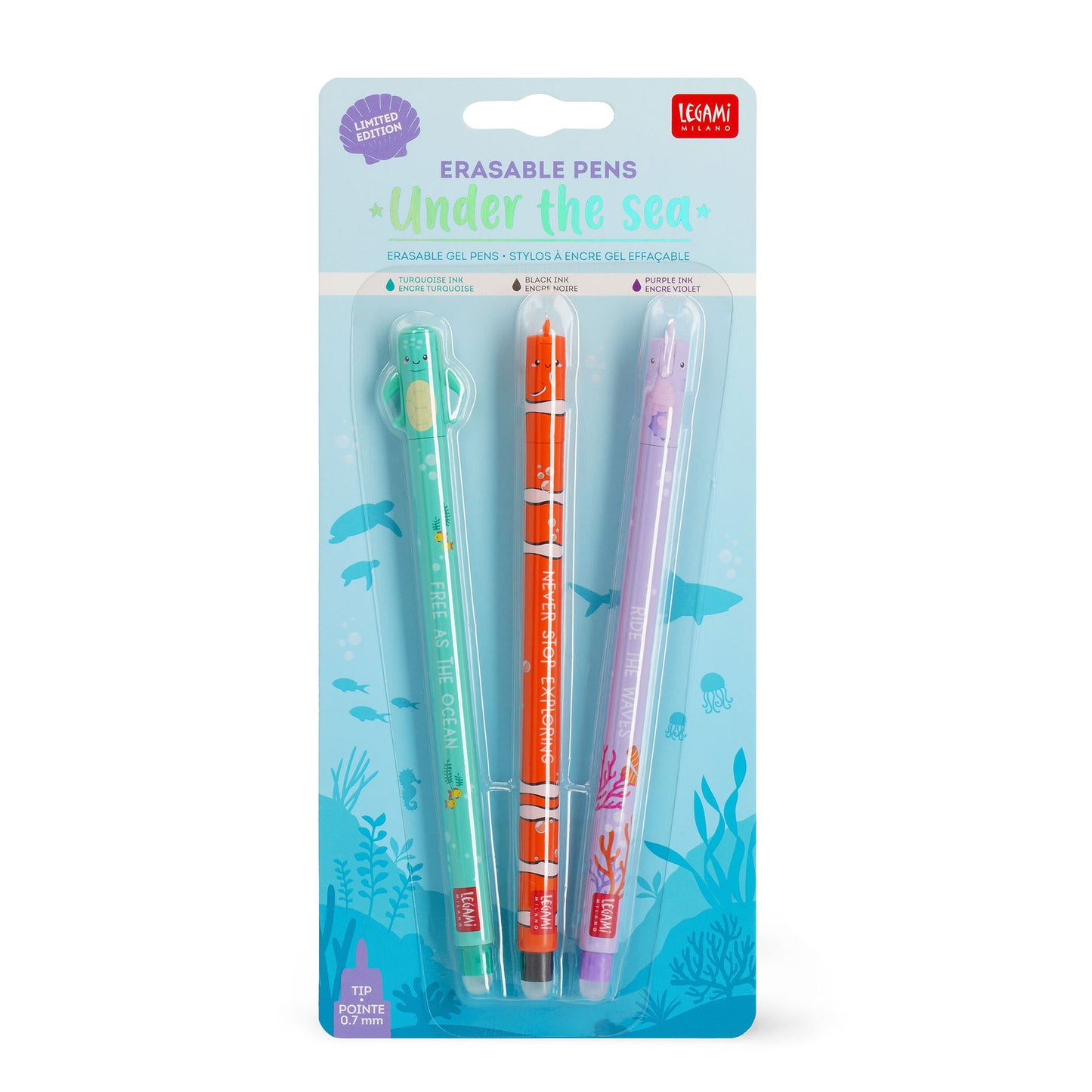 Legami Under the Sea | Erasable Pens | Limited Edition