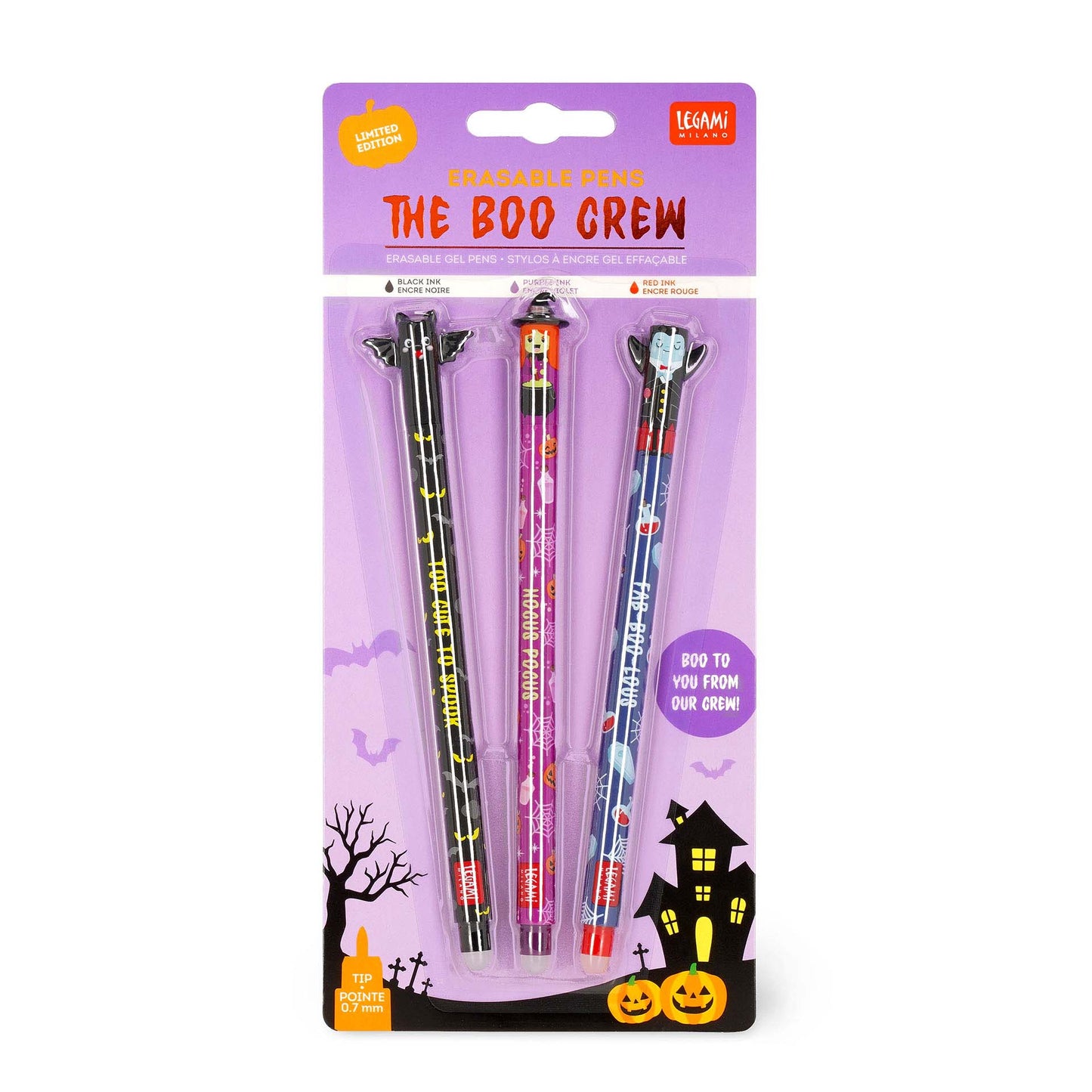 Legami Boo Crew | Erasable Pens | Special Edition