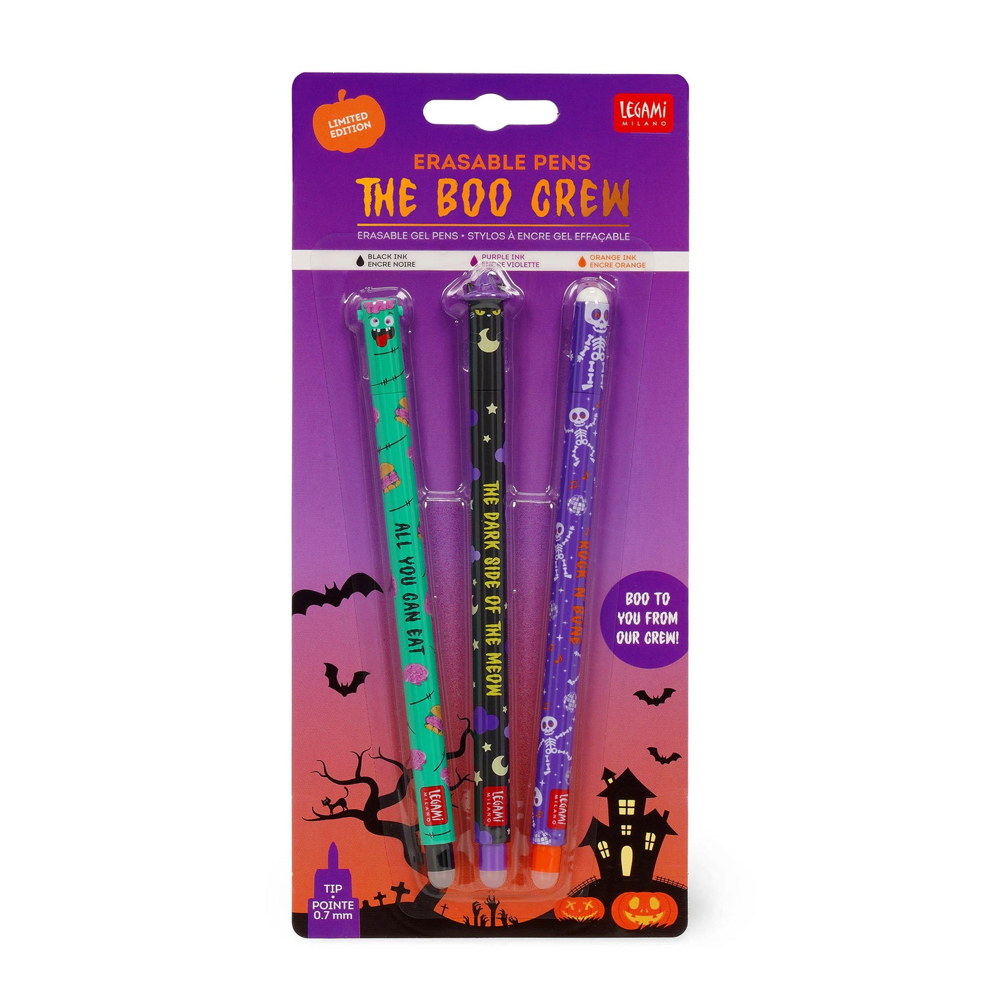 Legami | Boo Crew Erasable Pens | New Halloween Limited Edition 2025