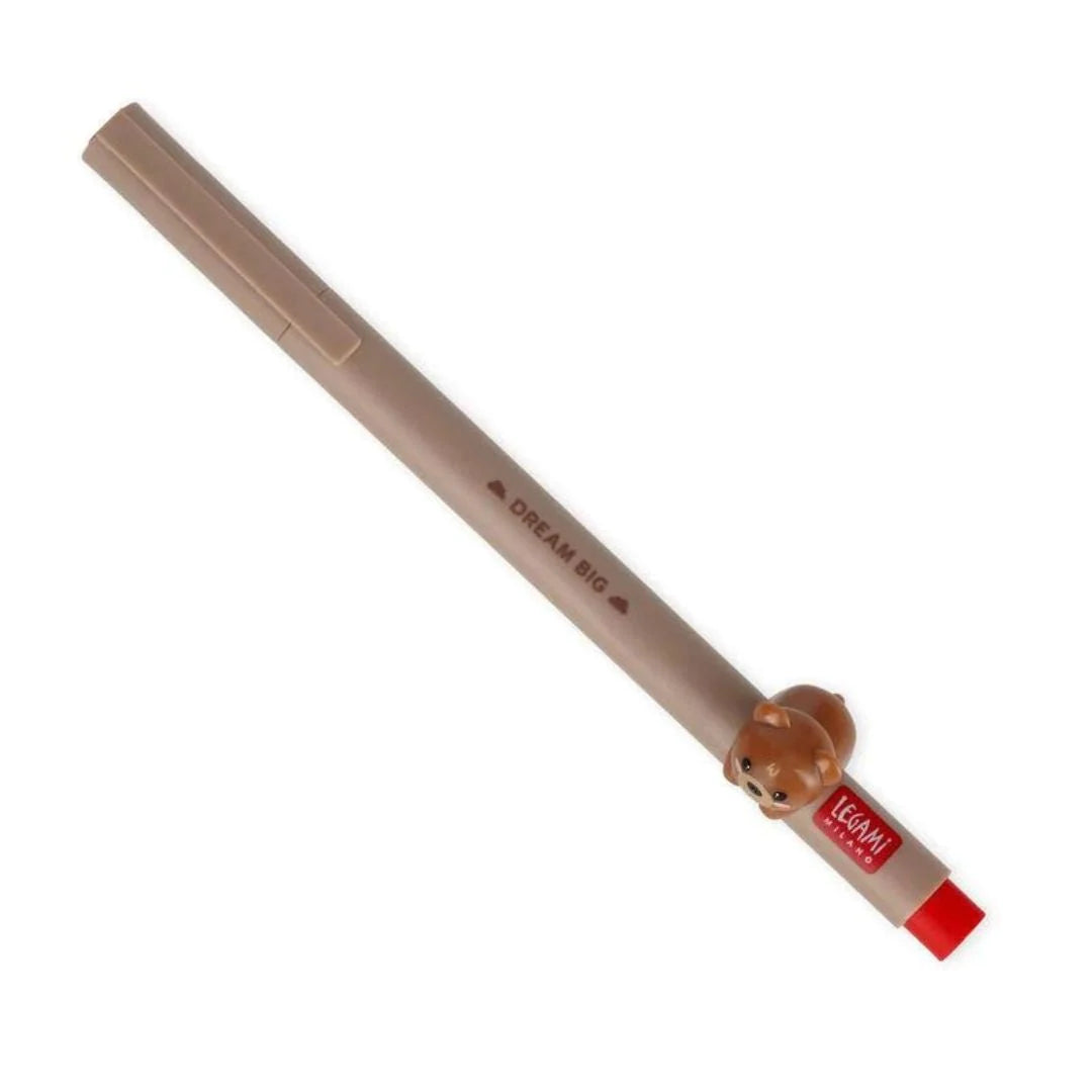 Legami Bear Gel Pen- Red Ink