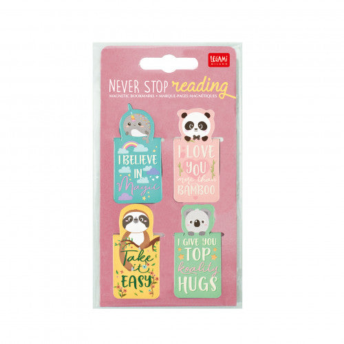 Legami Never Stop Reading-Set Of Magnetic Bookmarks