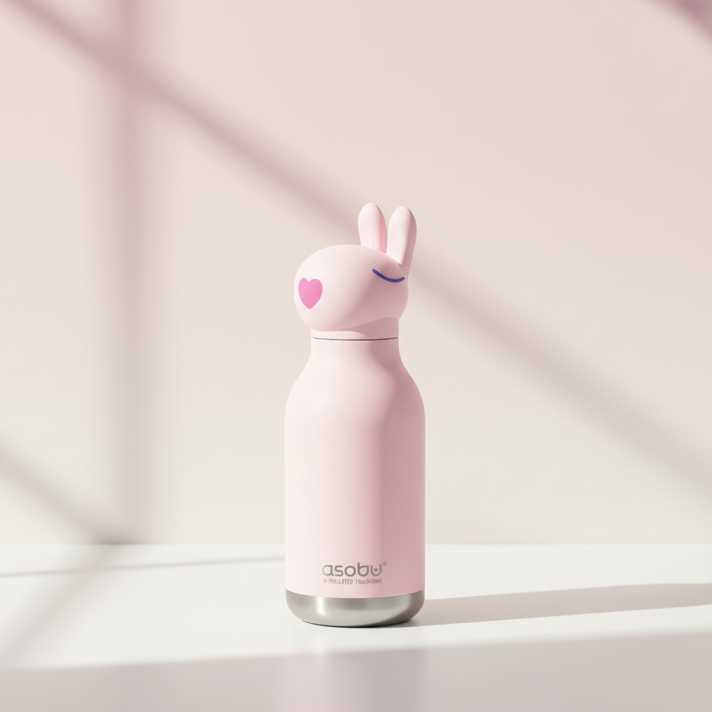ASOBU Bunny Bestie Bottle on attractive backdrop