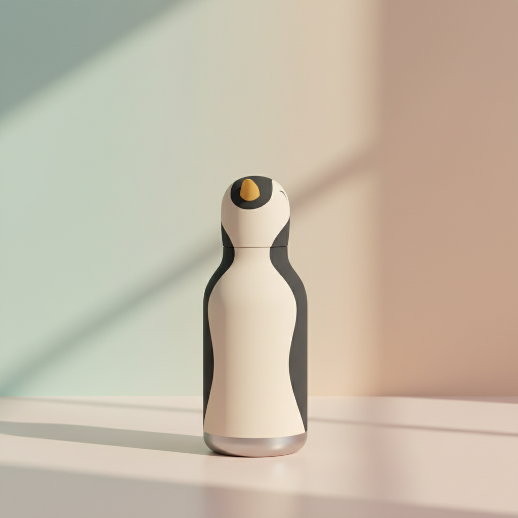 ASOBU Penguin Bestie Bottle on attractive backdrop
