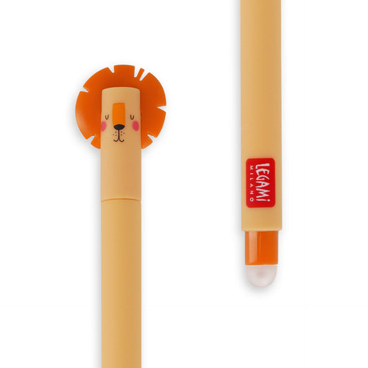 Legami | Erasable Lion Pen- Orange Ink