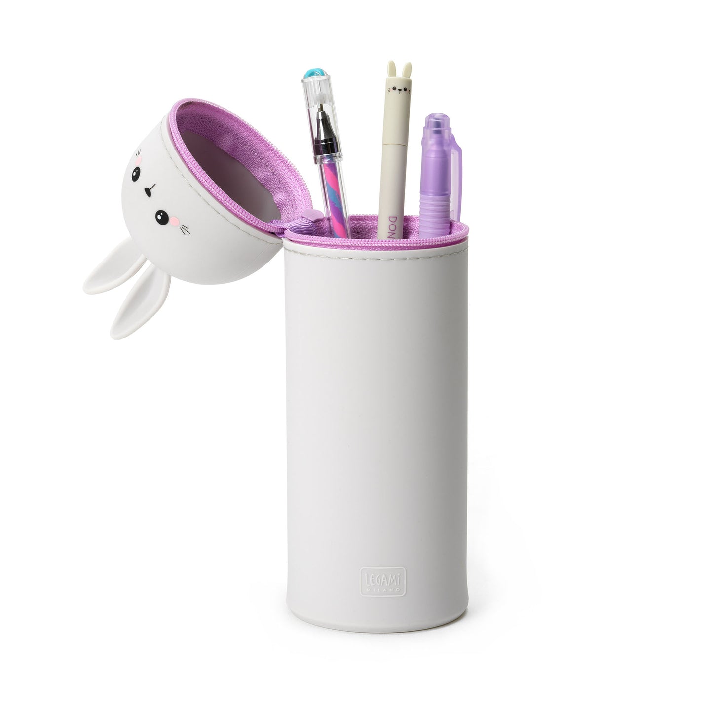 Legami | Bunny | Soft 2-in-1 Silicone Pencil Case